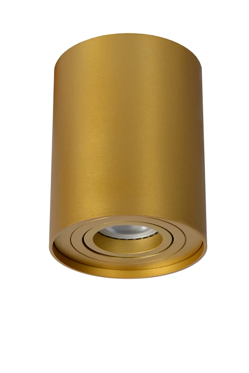 Lucide TUBE - Spot plafond - Ø 9,6 cm - 1xGU10 - Or Mat / Laiton - éteint